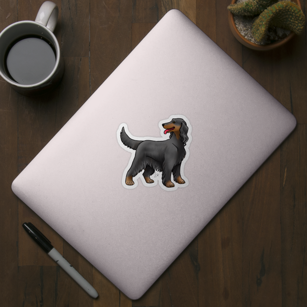 Dog - Irish Setter - Black and Tan by Jen's Dogs Custom Gifts and Designs